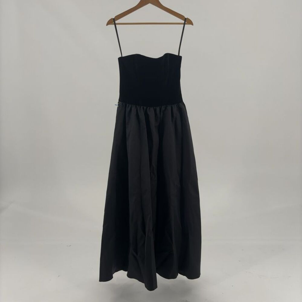 Dessy Collection Strapless Mixed Media Gown